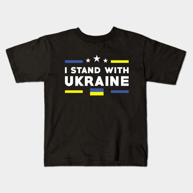 I Stand With Ukraine Kids T-Shirt by petemphasis